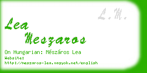 lea meszaros business card