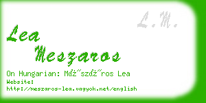 lea meszaros business card